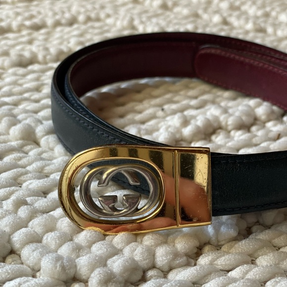 Gucci | Vintage Reversible Leather Gucci Belt - Picture 3 of 15
